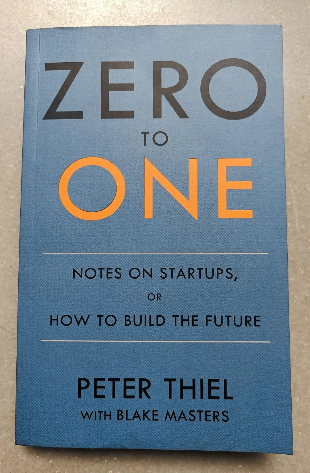 Cover of Zero To One